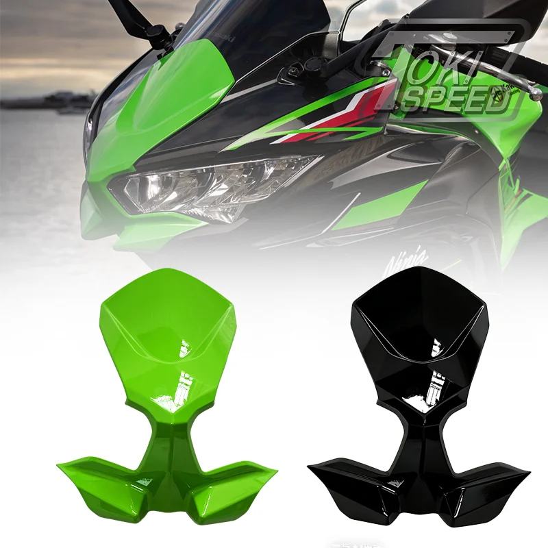 

Fit For Kawasaki Ninja 650 2021 2022 2023 Motorcycle Front Head Cover Fairing Accessories Motorcycle Headlight Cowl Fishtail Pan