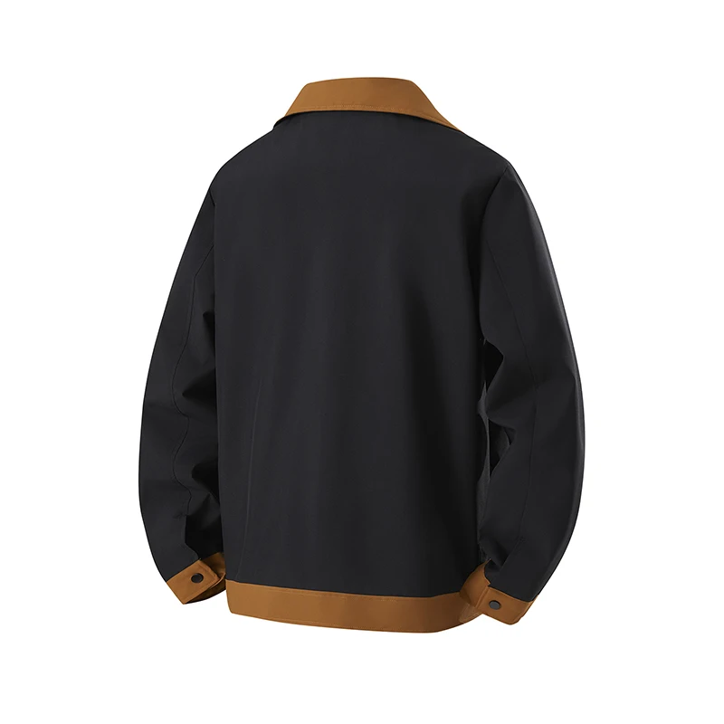 

New Retro Baseball Jacket Men's Motorcycle Lapel Jacket Men Spring and Autumn Windproof Loose Jackets Cardigan Casual Jacket