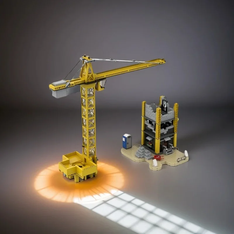 1558PCS MOC Engineering Mobile Crane Model Mechanical Detailed Construction Buildable Design Brick Display Collection Toy Gift