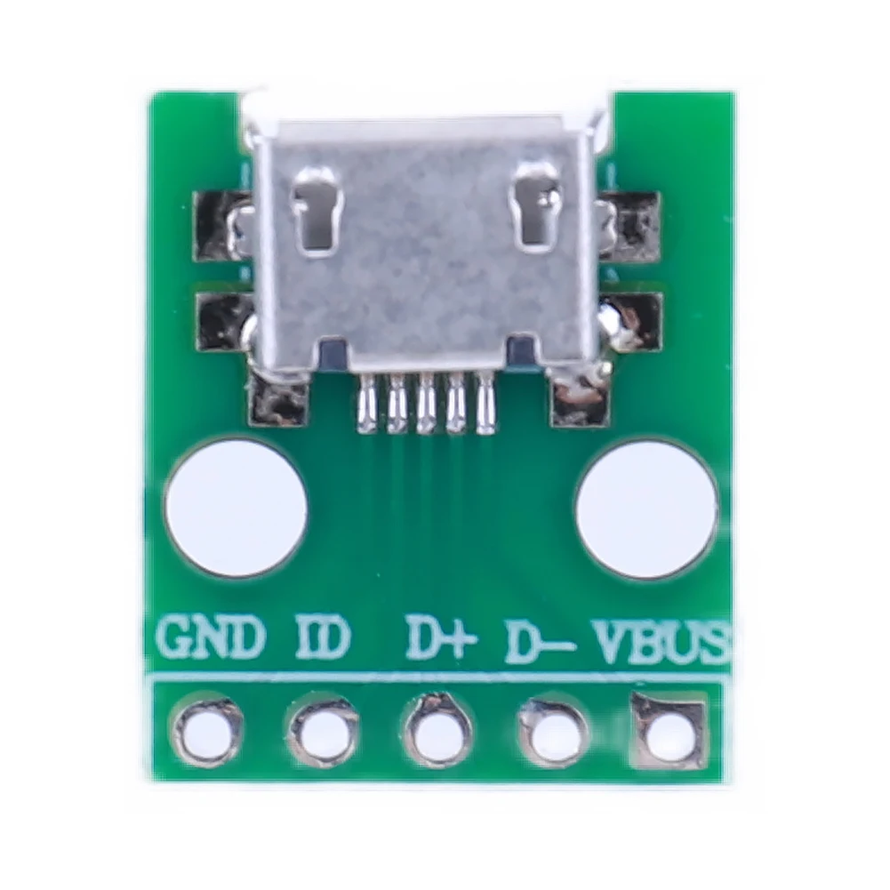 Micro USB To DIP Adapter Board 5pin Female Connector B Type PCB Converter Pinboard SMT Mother Seat