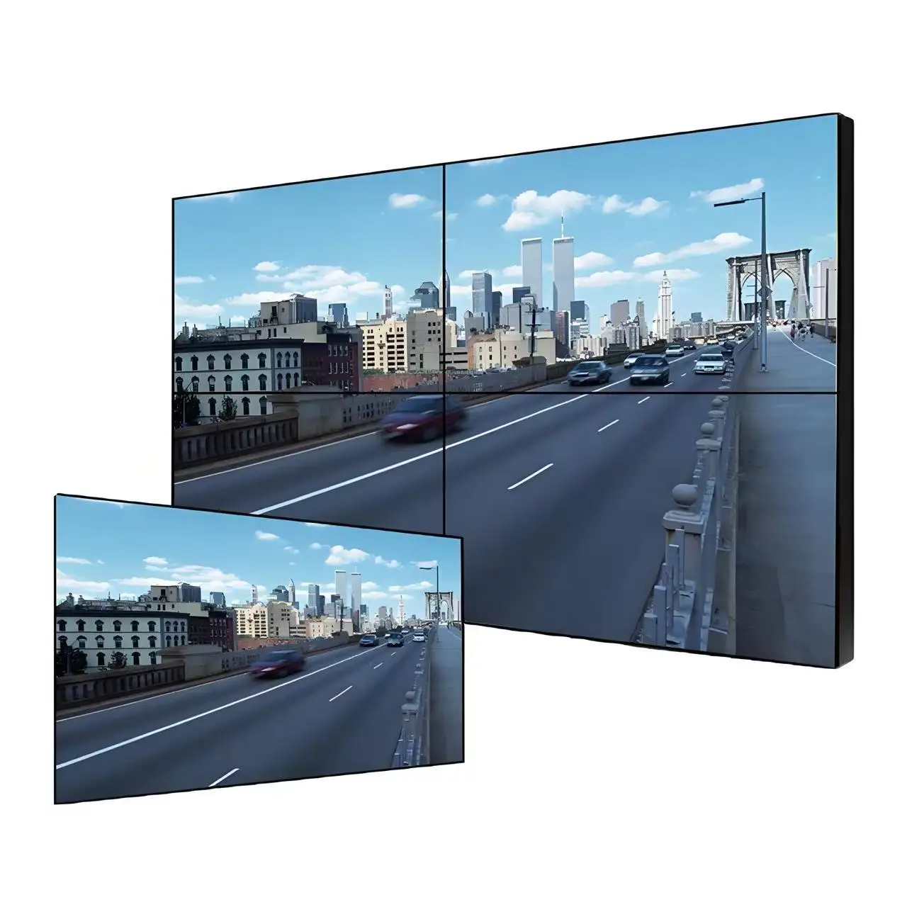 شاشة LCD جدارية للفيديو مقاس 55 بوصة/65 بوصة 4K ممتازة لعام 2025 - شاشة ربط بإطار ضيق للغاية مقاس 0.88 مم