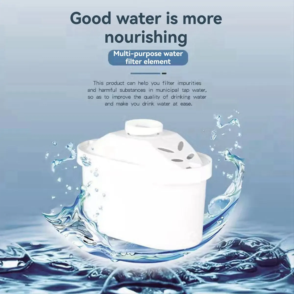 2025+ Water Filter Element-Reduce Limescale, Chlorine Activated Carbon Filter, Improve Water Quality and Taste