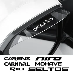 2Pcs Car Rearview Mirror Rain Eyebrow Accessories For Kia RIO PICANTO MOHAVE STONIC CARNIVAL SELTOS CARENS NIRO CERATO VENGA K5