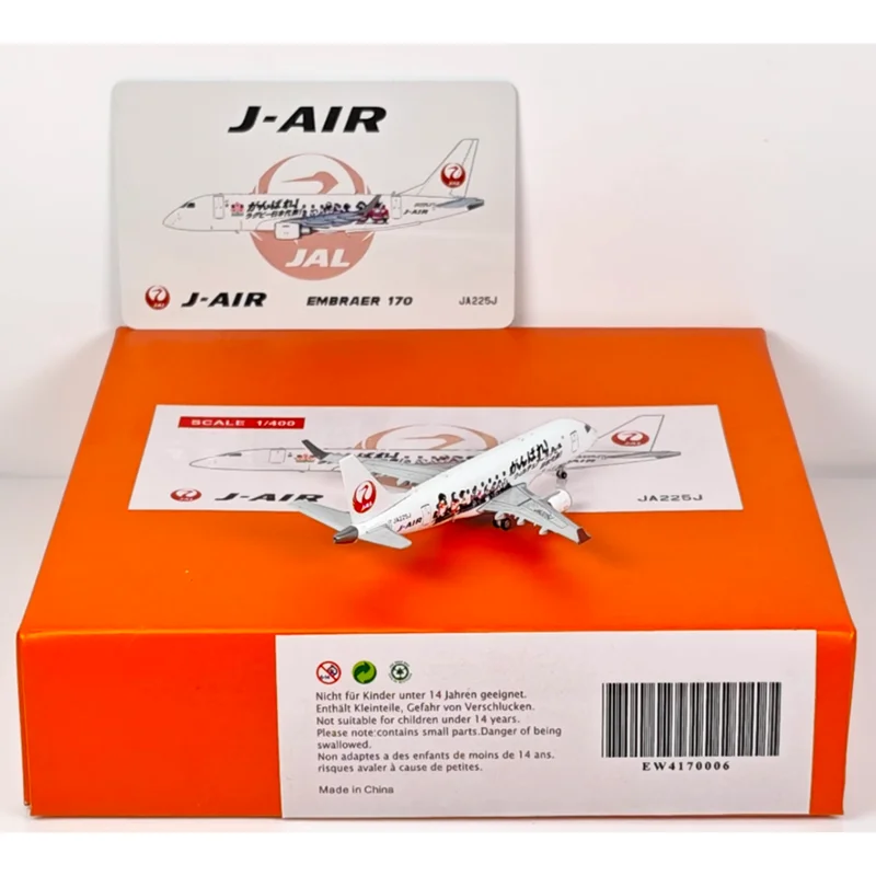 JC أجنحة دييكاست 1/400 مقياس الخطوط الجوية اليابانية ERJ-170STD JA225J نموذج طائرة سبيكة حلية جمع