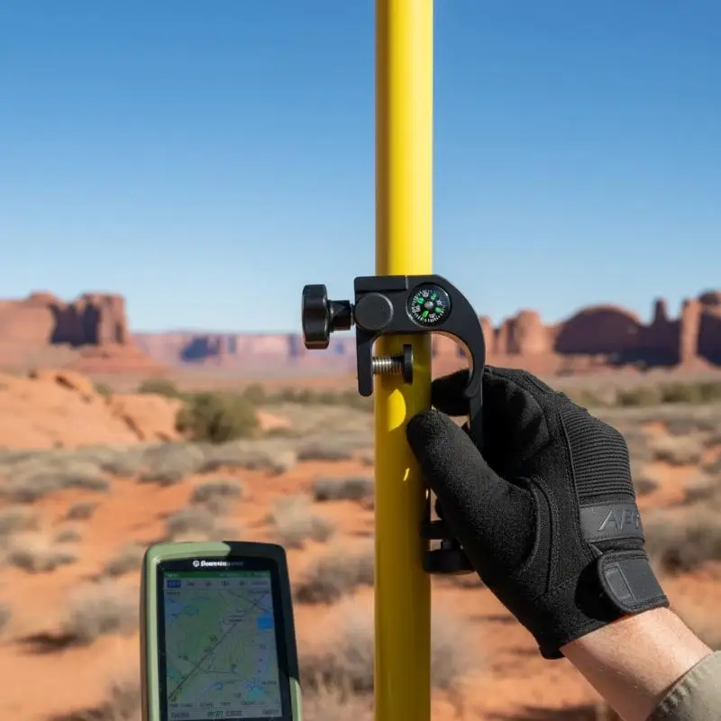 High Quality Phone Holder Bracket Cradle Pole Clamp With Compass For GPS For Data Collector Total Station