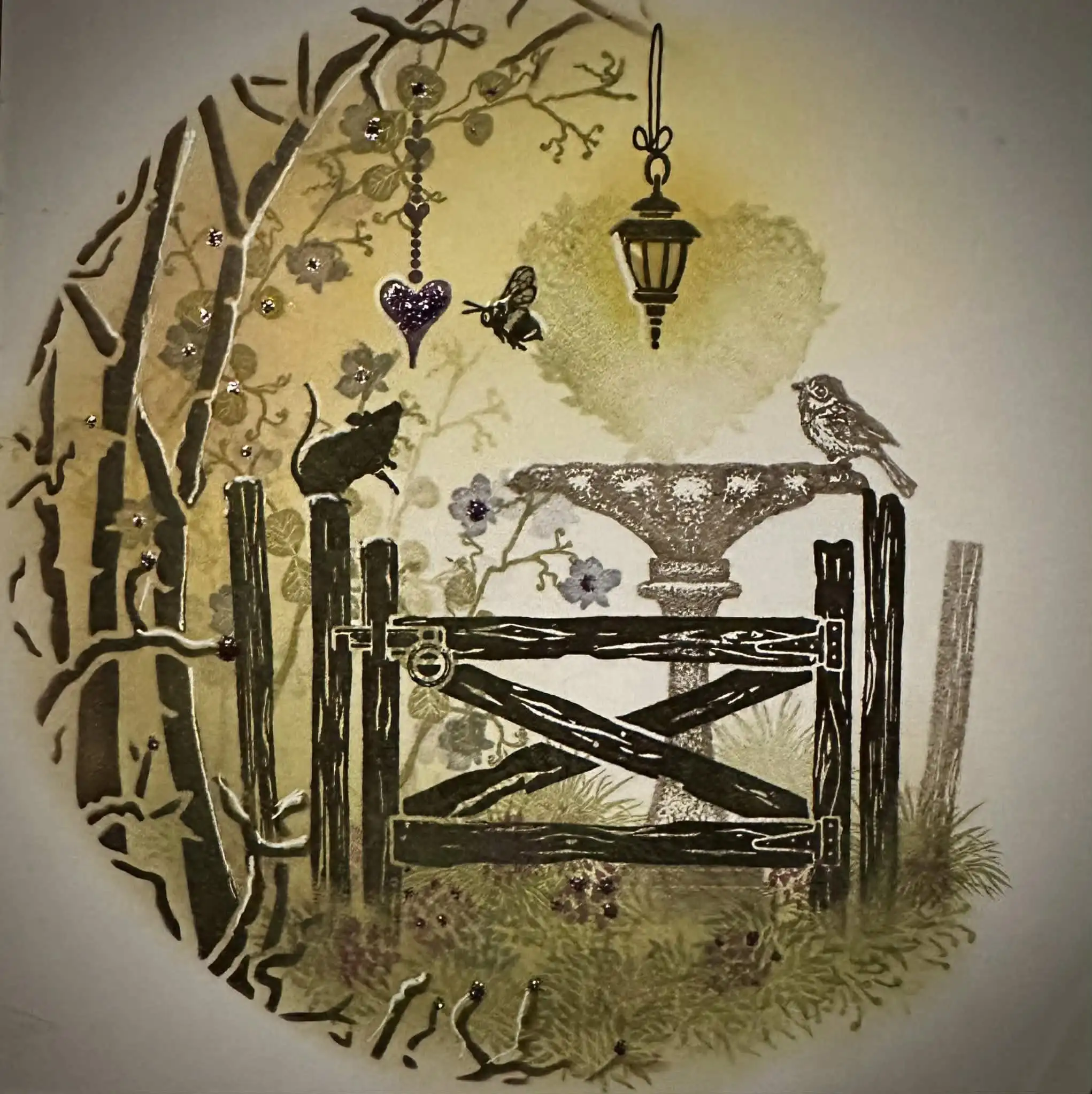 Country Garden Collection Clear Stamps Stencil for DIY Scrapbook Embossed Paper Card Album Craft Template Supplies Decoration