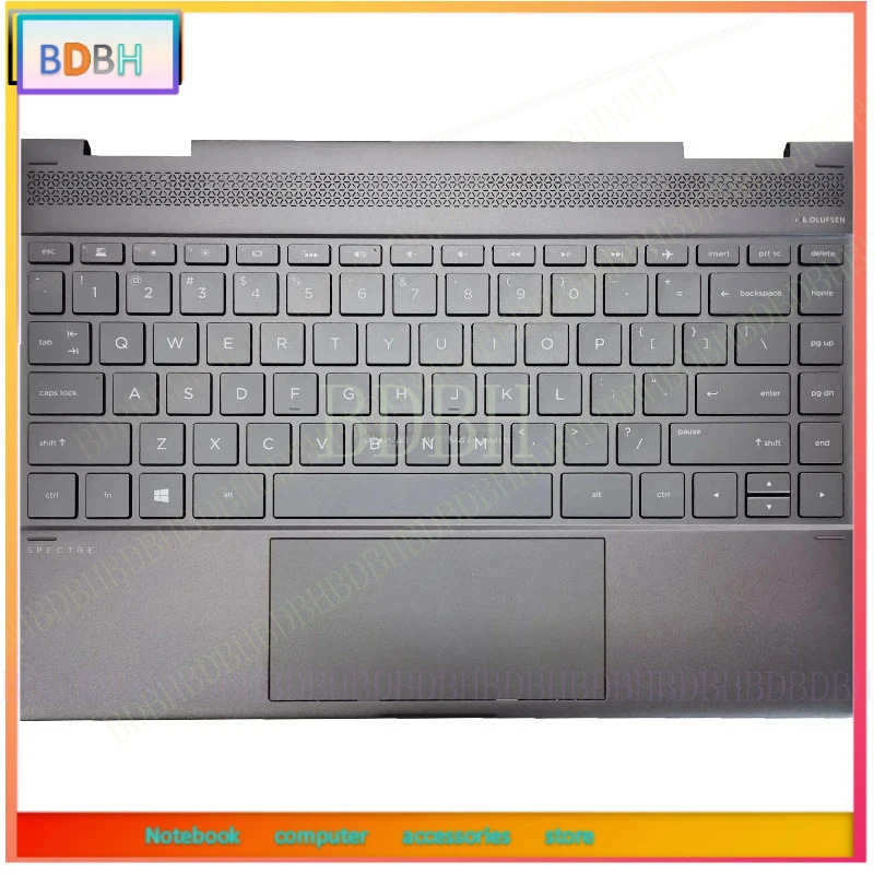 Original Laptop Case for HP Spectre X360 13-AE TPN-Q199 US Backlit Keyboard Palmrest Upper Cover Top Case Replacement 942040-001