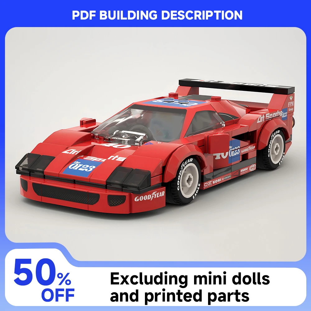 

187 шт. MOC Racing Series 1990 IMSA Sports Car Championship City Car Speed ​ ​ Набор моделей строительных блоков, детская игрушка, подарок для мальчика