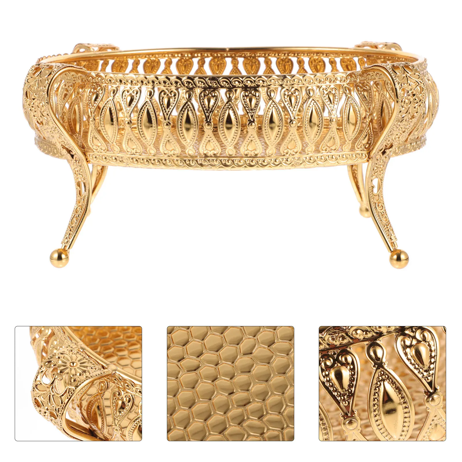 

Металлическая тарелка с фруктами в европейском стиле, роскошная позолота, тонкое мастерство, нержавеющий поднос для сервировки закусок для дома, кухни, кофейни