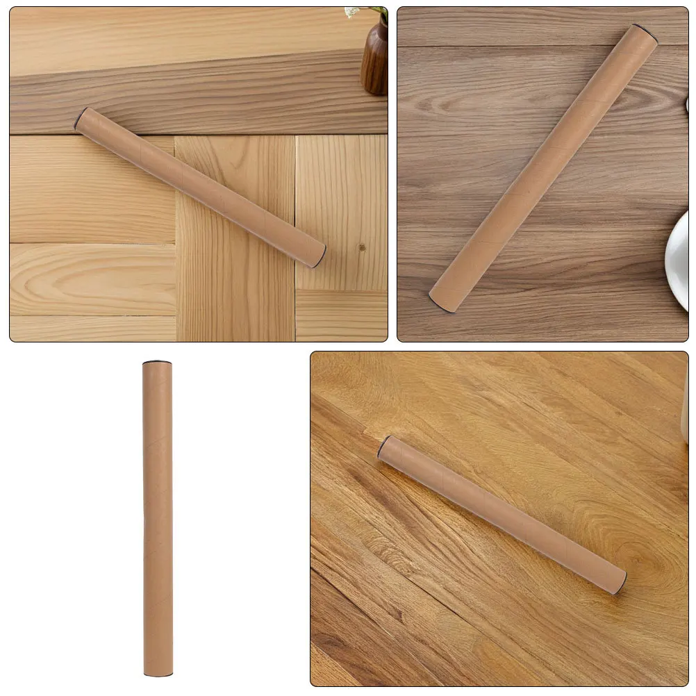 8Pcs Paper Mailing Tubes Kraft Postal Tubes for Posters Artwork Rolled Documents Storage Carrier with Plastic End