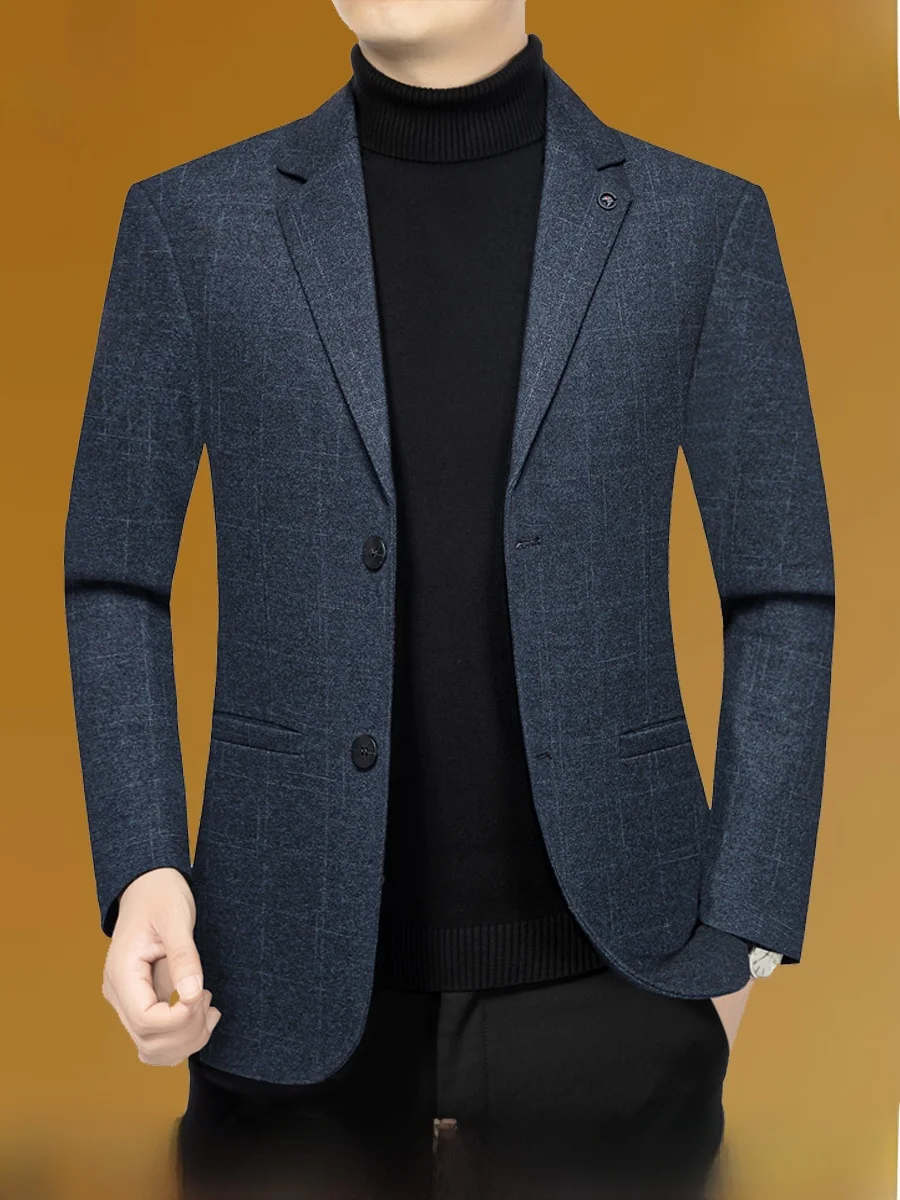 

Pierre Cardin Men's Casual Autumn Winter Suit Anti-Wrinkle Faionable Urban Sle Long Sve Busin Casual Coat