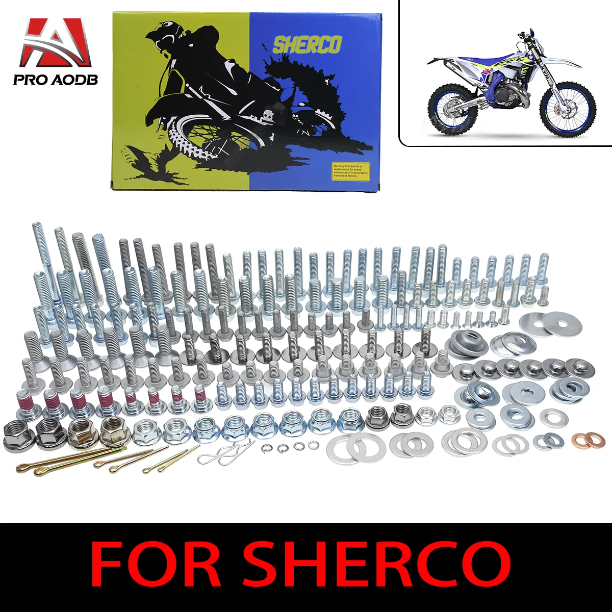 Для SHERCO SE-R SEF-R SE-Factory SEF-Factory 125 250 300 450 500 2013-2024 Аппаратные фитинги Комплект болтов обтекателя крыла