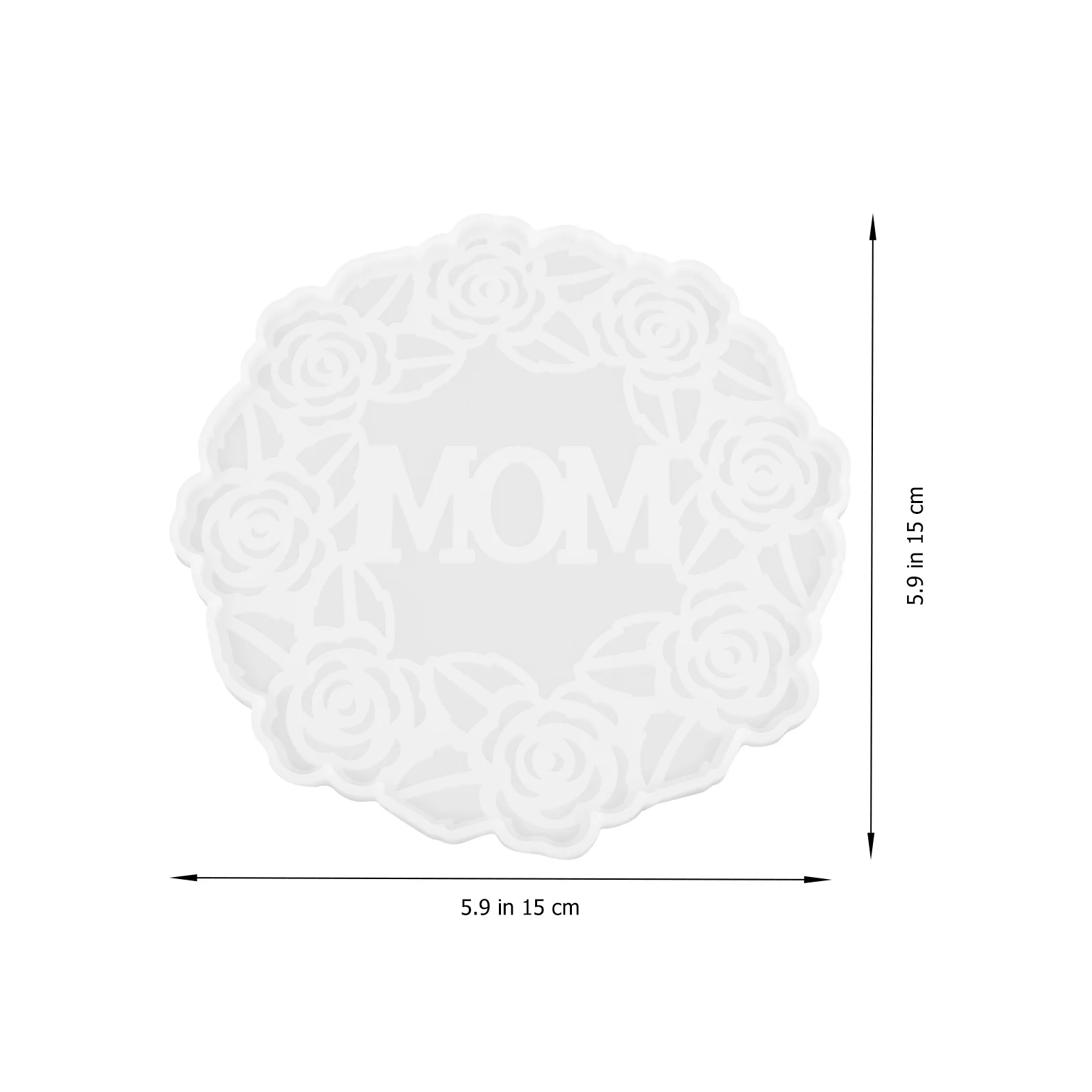 

Silicone Mold DIY Wreath Design Crystal Epoxy Mug Coaster Mold Handmade Cup Mat Mother's Day Gift Silicone Die