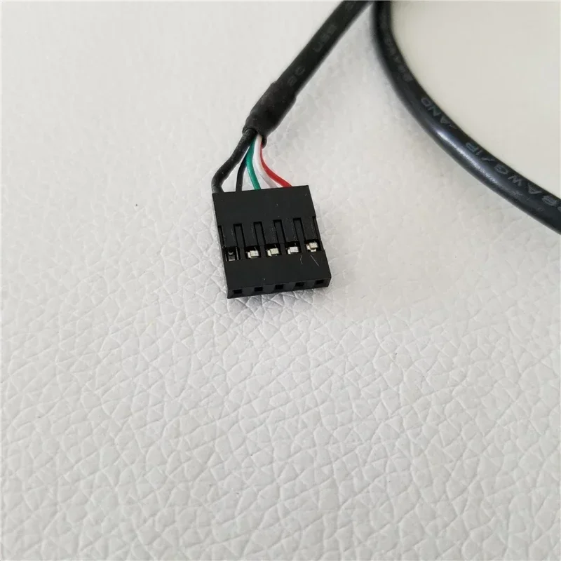 USB 2.0 untuk Dupont 2.54Mm 5Pin Wanita Adaptor Data Kabel untuk PC Chassis Papan Utama 50Cm hitam