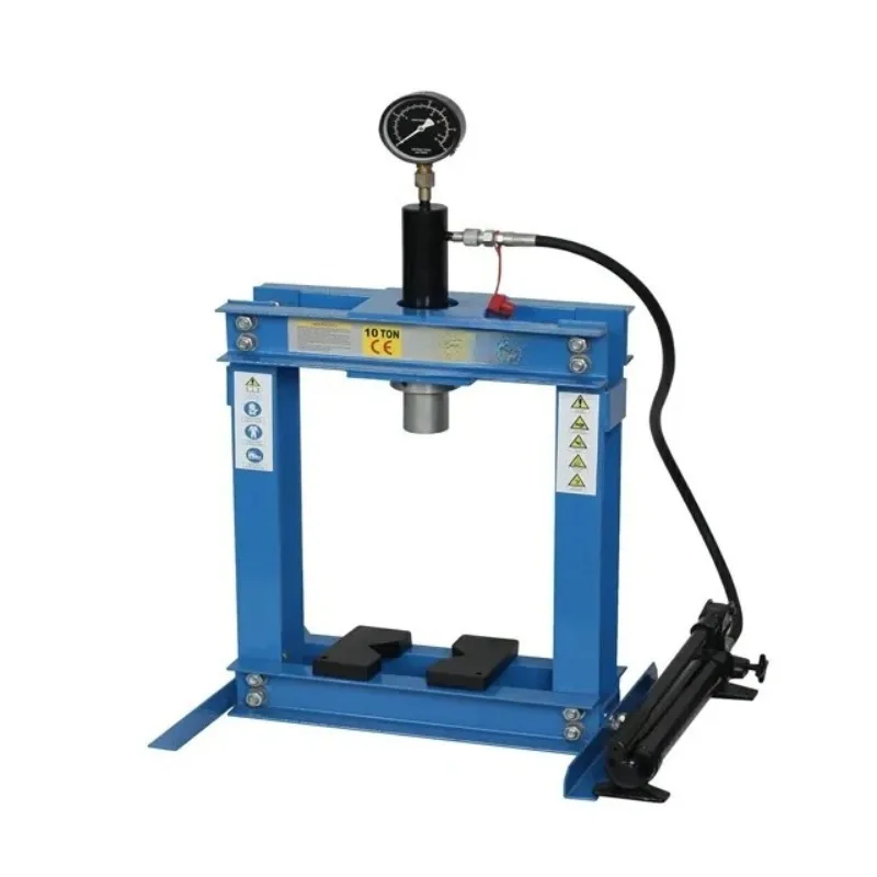 

CE wholesale 10T 12t manual car shop press parts pad hydraulic press with meter