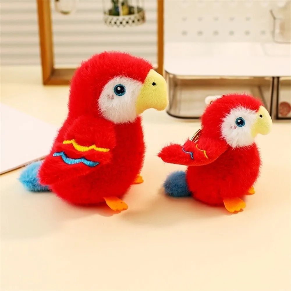 Trendy Cute Bird Colorful Adorable Parrot Dolls Pendant Soft Creative Bag Decoration Gifts