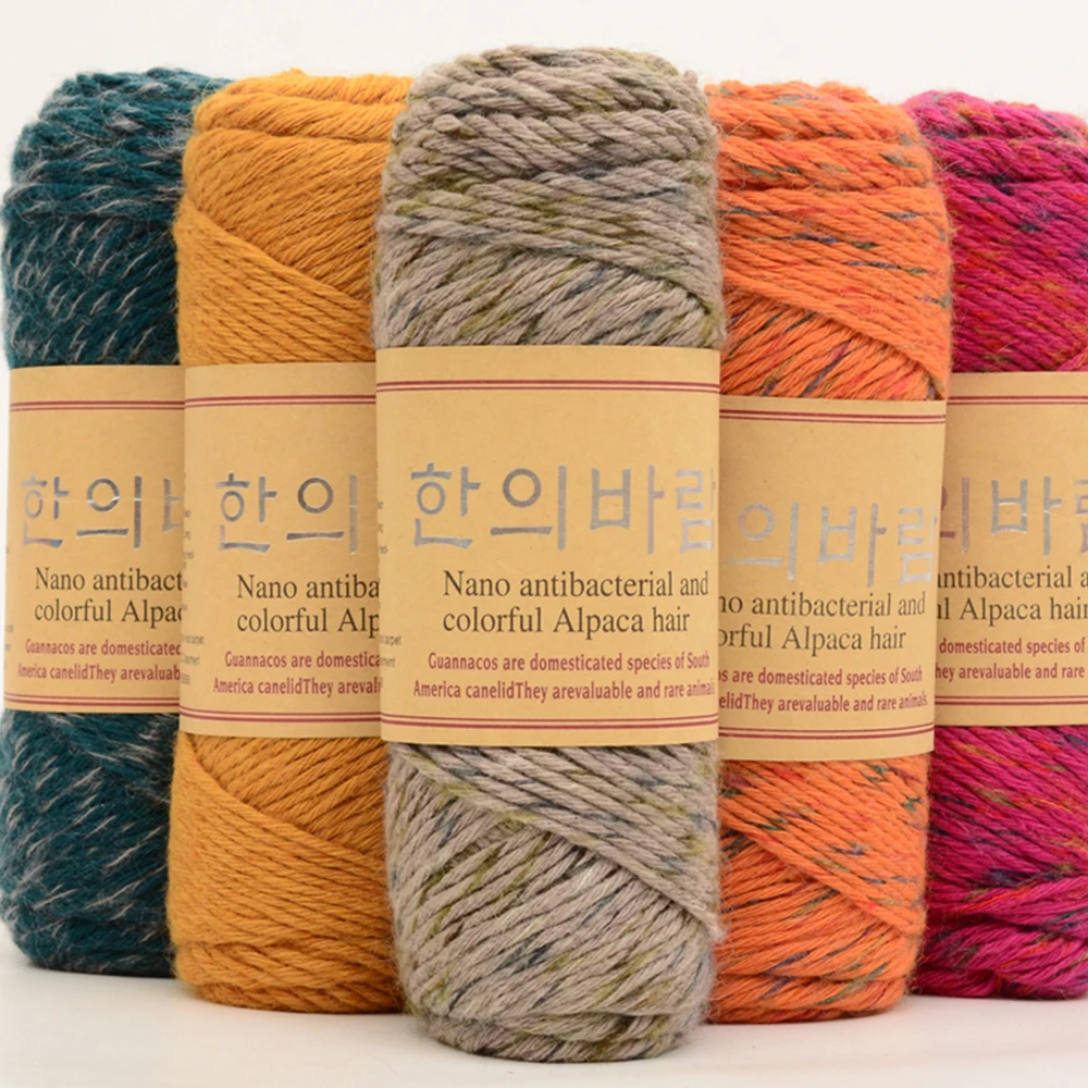 100g Soft & Warm Thick Alpaca Cashmere Yarn for DIY Handmade Knitting & Crocheting Sweaters, Jackets, Vests, Shawls,Scarves,Hats