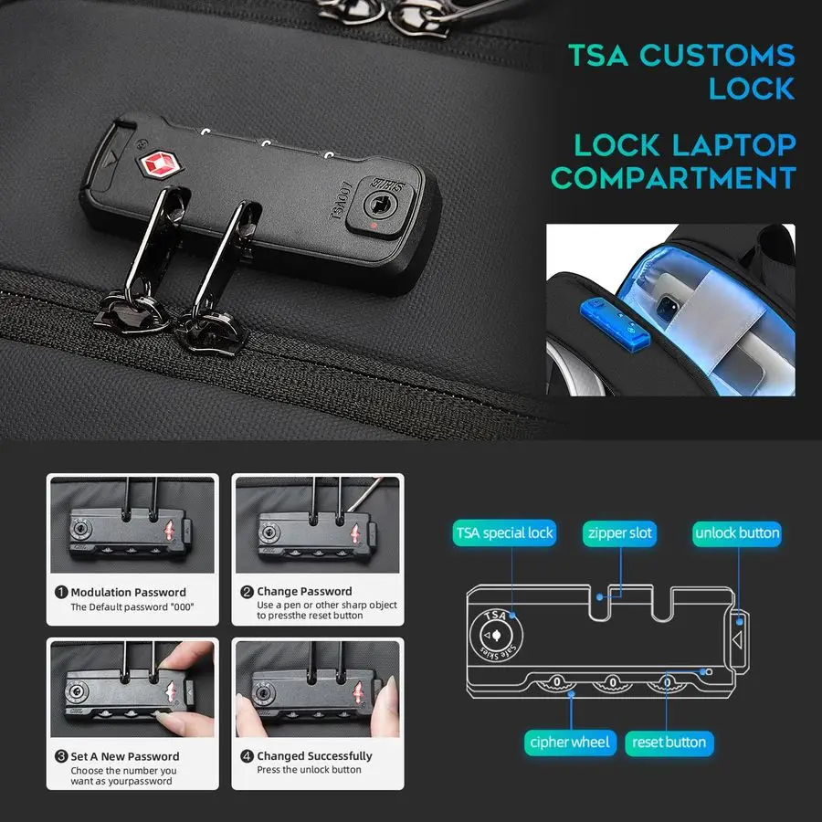 حقيبة ظهر للسفر، حقائب ظهر خفيفة الوزن للعمل للرجال، حقيبة ظهر للكمبيوتر المحمول مقاس 15.6 بوصة، حقيبة ظهر عصرية للرجال والنساء #4