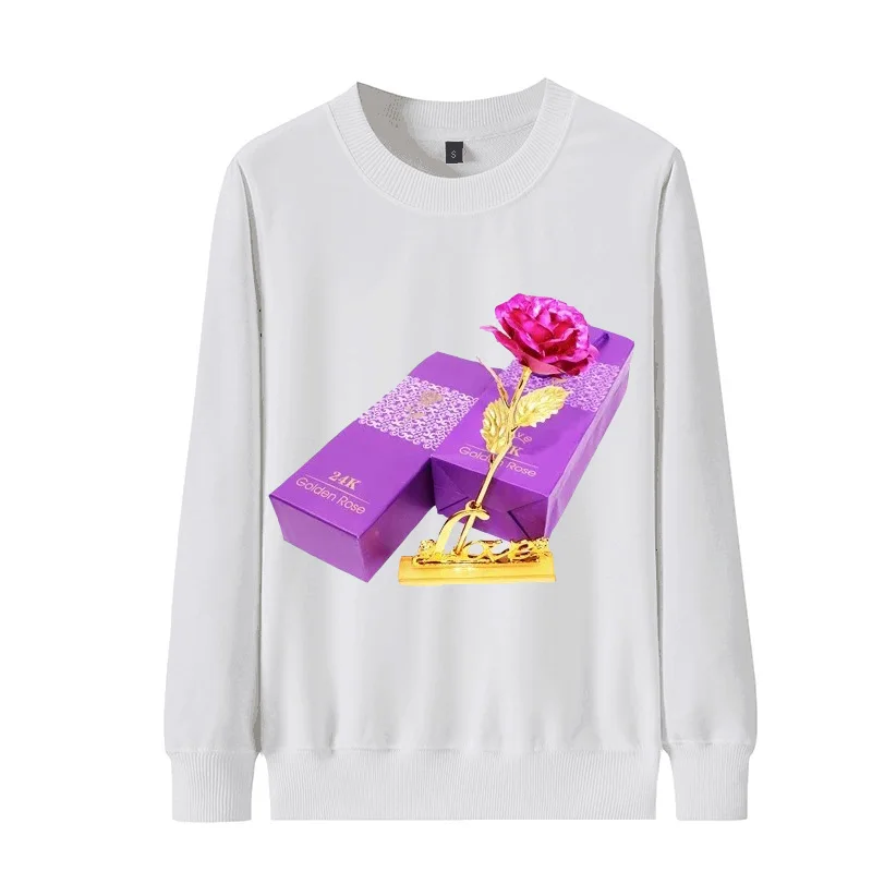 Roses with Box New Year Gift Valentine's Day Gift Foil Flowers Sweatshirt Home Decoration Fake Roses