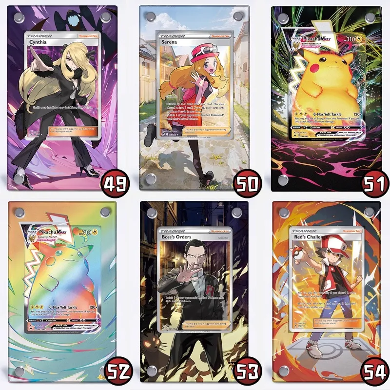 

Pokemon Cynthia Serena Giovanni Gloria Oleana Colza Lady Marley Guzma Melmetal Extended Brick Frame PTCG Gift Toy No Card