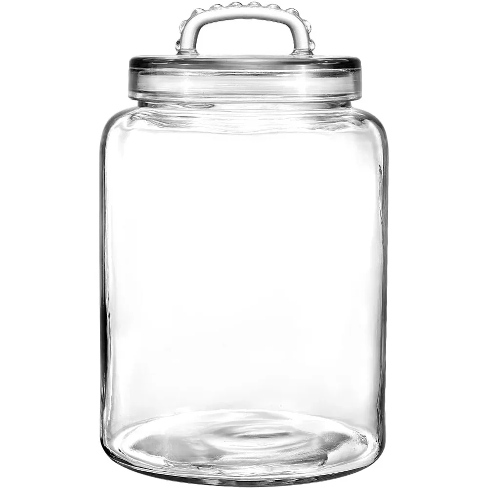 

3 Gallon Glass Jar with Lid, Wide Mouth Large Glass Canister with lid, Super Large Cookie Jar for Food Storage, Sugar, Flour, Co