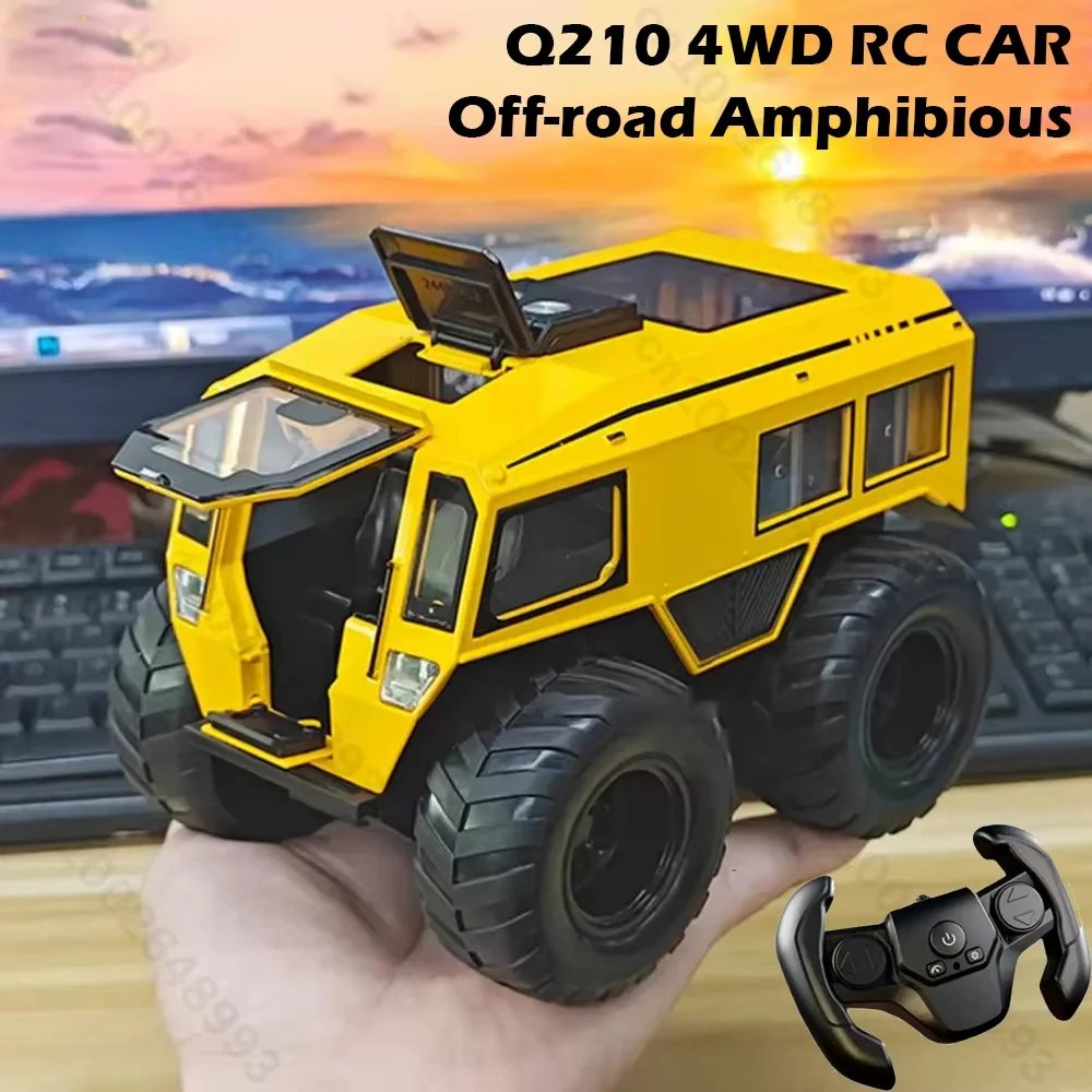 

RC Cars 4WD Off-road Amphibious Stunt Vehicle 4-wheel Speed Racing Truck Waterproof RC Crawler 2.4G Remote Control Cars Toys