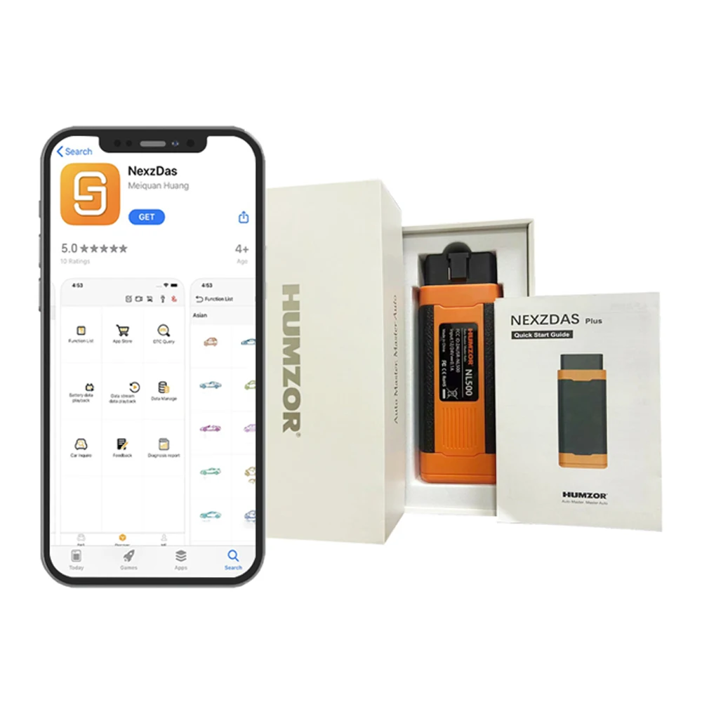 Bluetooth Humzor NL500 OBD2 24V Car Fault Diagnostic Scanner Tool Immo Reset Battery ABS Bleeding Manager Key Programming S716