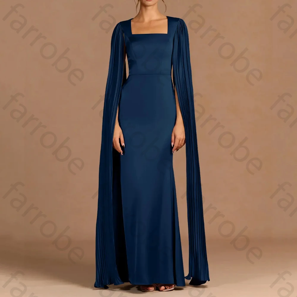 

Square Collar Long Sleeves Evening Dresses Elegant Celebrity Dress Exquisite High Quality Prom Party Gowns for Women Customized