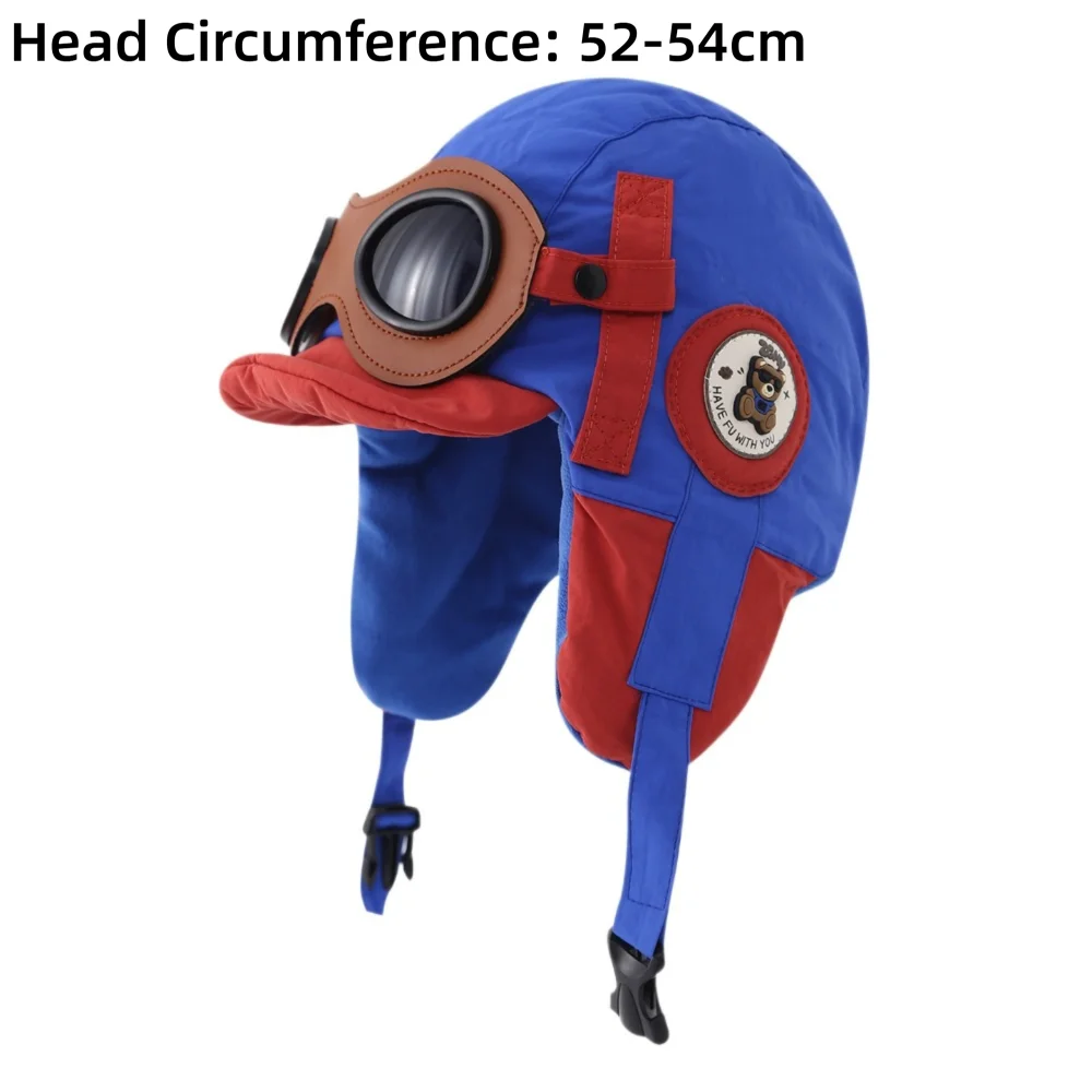 أزياء لطيف الكرتون الطيار قبعة الباردة والدليل على يندبروف قبعة حماية الأذن مع نظارات سميكة قبعة دافئة الشتاء