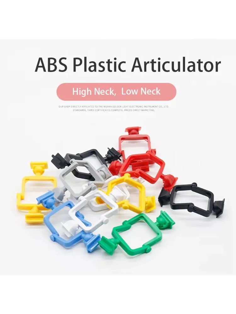 100 stks Tandheelkundige Articulator Plastic ABS Wegwerp Articulator Kaak Frame Zwart en Wit Hoge Hals Lage Hals Articulator - afbeelding 2
