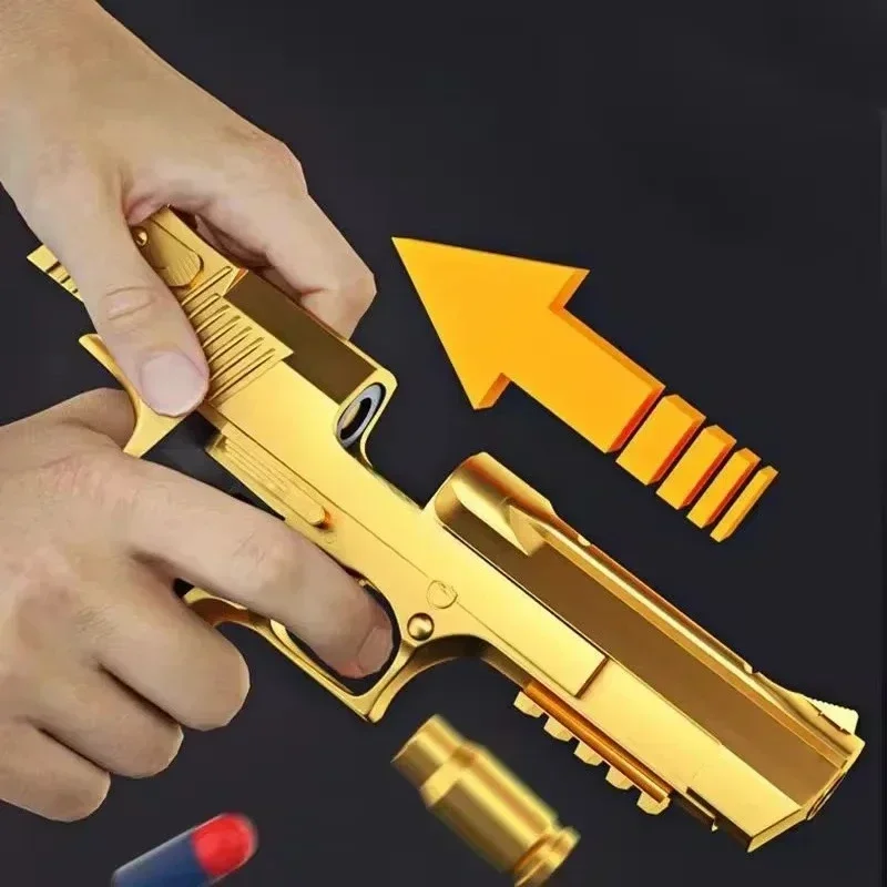 

4PEducational Toy Gun Shell Ejecting Toy Foam Soft Bullet Blaster for Kids Boys Adults Airsoft Pistol Children Birthday Gift