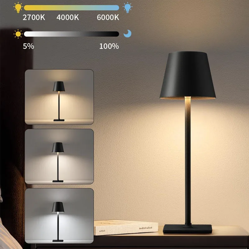 Xiaomi Youpin LED Eye Protection Table Lamp Stepless Dimming Touch Control Rechargeable For Home Bedside 3 Color Night Light New