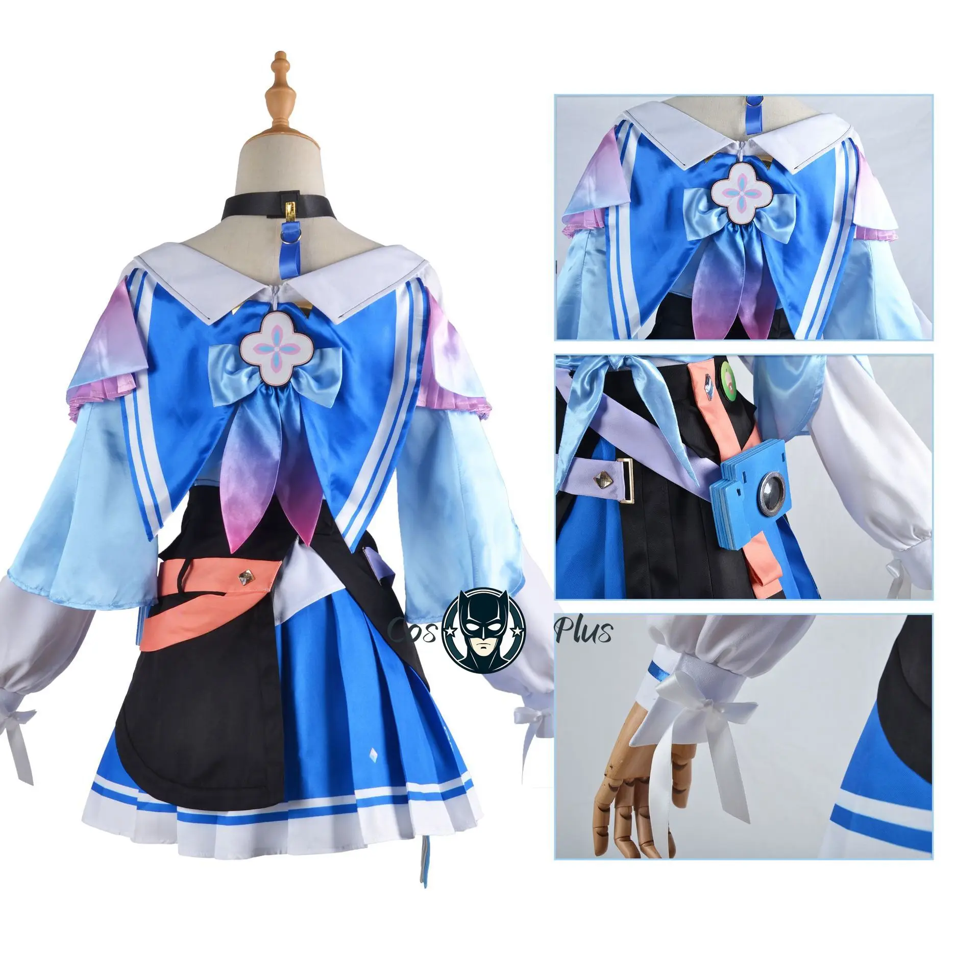 March 7th Honkai: Star Rail Cosplay Costume & Wig - close-up view