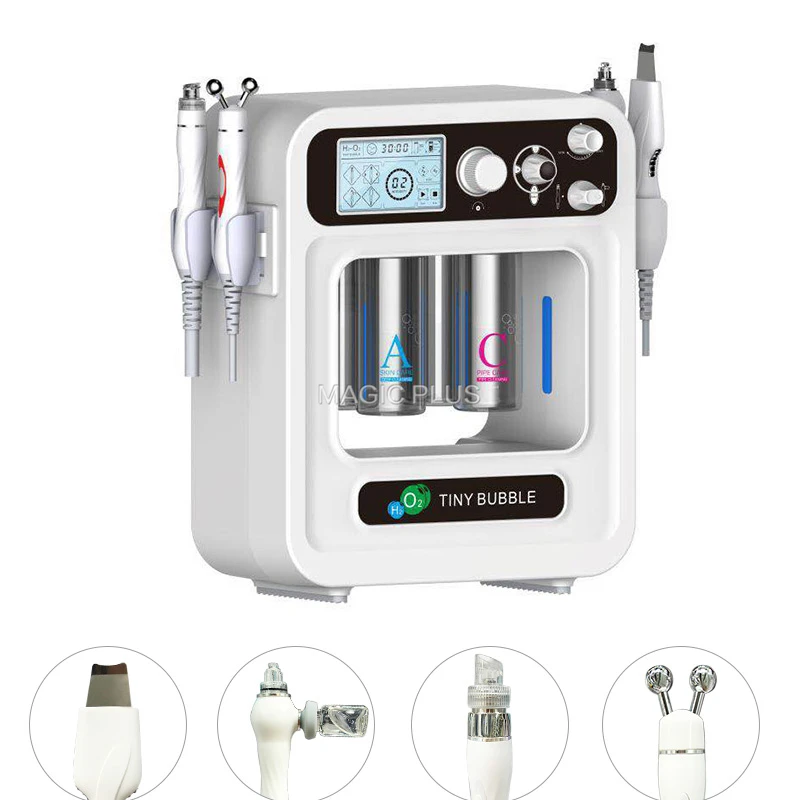 

New 4 In 1 H2-O2 Water Oxygen Jet Peel Hydra Beauty Skin Cleansing Hydra Dermabrasion Facial Machine Water Aqua Peeling