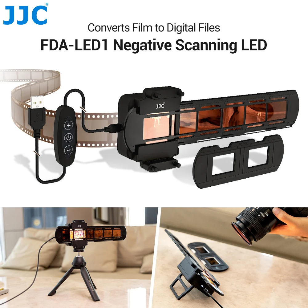 JJC Negatives Scanning LED Light 35mm Film Scanner with Strips & Slides…