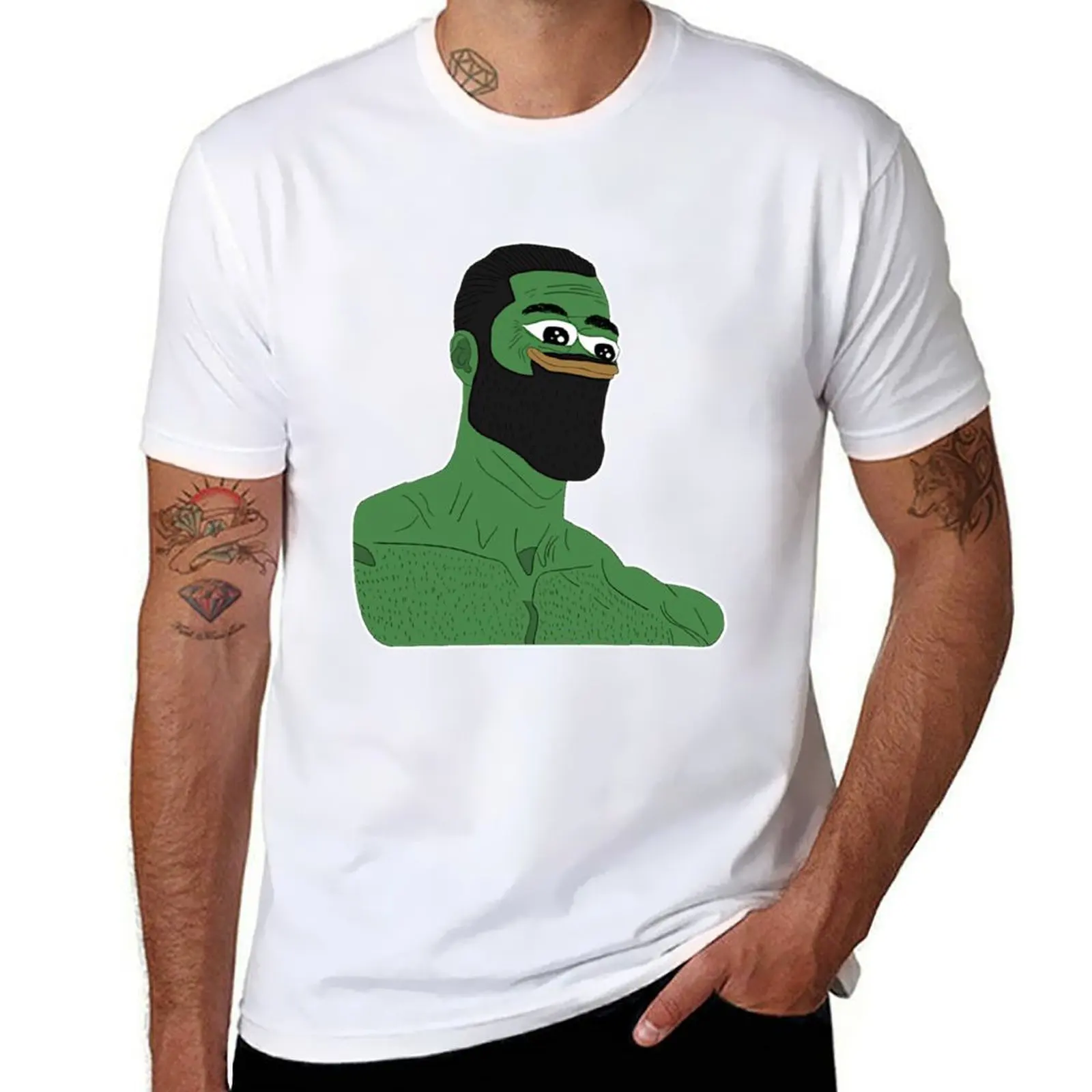 

Rare Gigachad Pepe T-Shirt man tshirt t shirts for man graphic funny T-Shirt