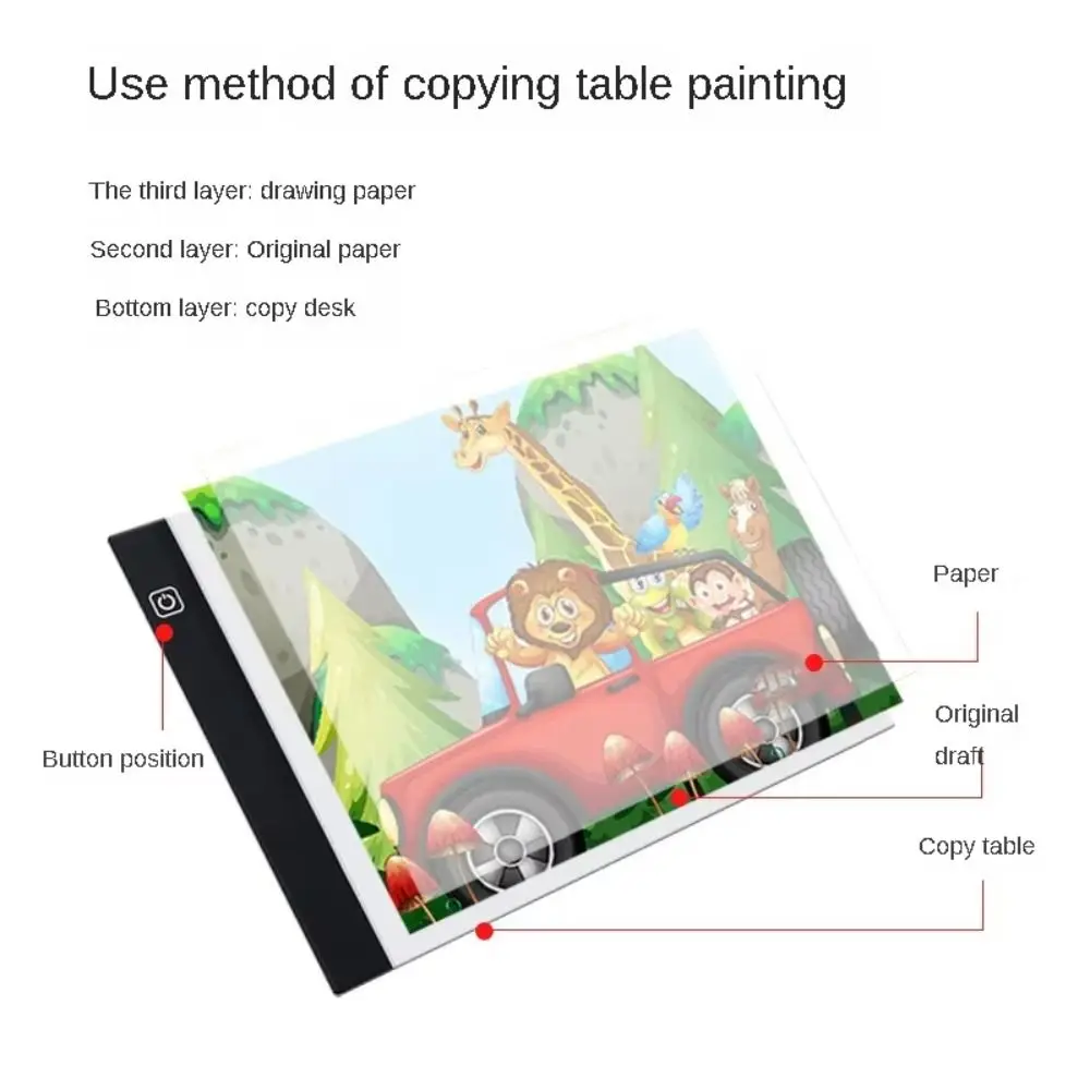 Learning Tool A4 Electric Drawing Board USB Adjustable Brightness Tracing Board 3 Level LED Drawing Board Sketching