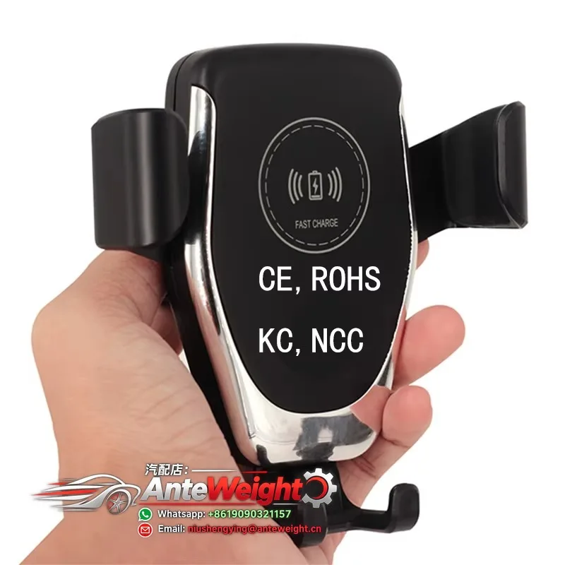 15W Wireless Car Charger Mount USB Car Charger Fast Charging Auto Clamping Air Vent Dashboard Wireless Car Charger Holder