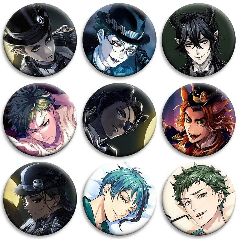 Game Peripheral Twisted Wonderland Soft Button Pins Malleus Idia Floyd Lilia Cartoon Badge Brooches Backpack Clothes Decoration