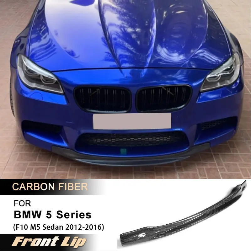 

Автомобильный передний бампер, спойлер для BMW 5 серии F10 M5 Sedan 2012-2016, оригинальный бампер, фартук на подбородок, комплект кузова из углеродного волокна