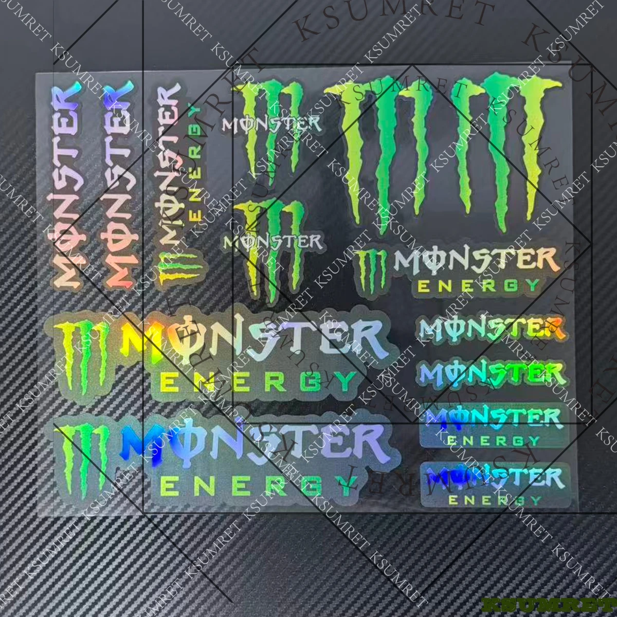 ليزر الوحش الطاقة دراجة نارية ملصقات الفينيل شعار خزان لياماها R1 R3 R6 هوندا CBR600RR 1000RR HRC سباق #1