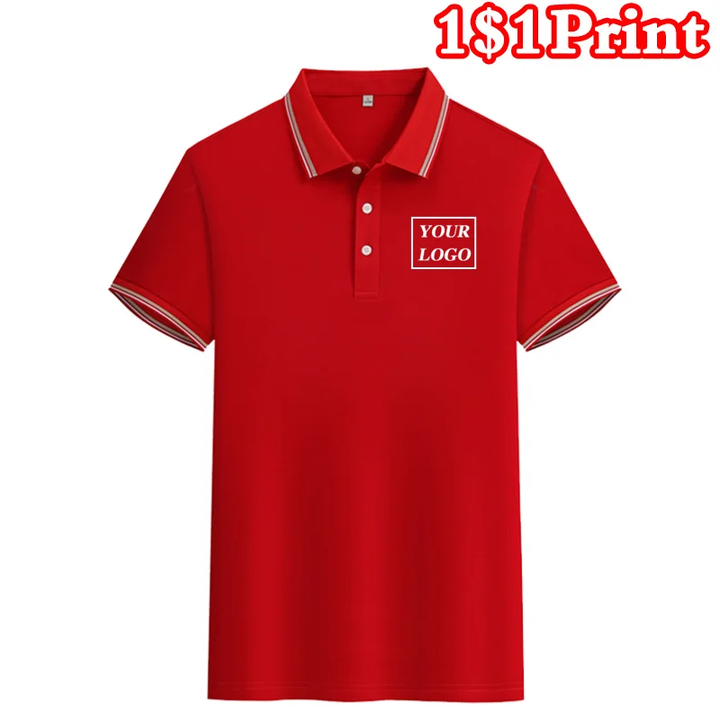

Sports breathable comfortable short sleeved polo shirt custom printed logo cultural shirt workwear unisex personalized design