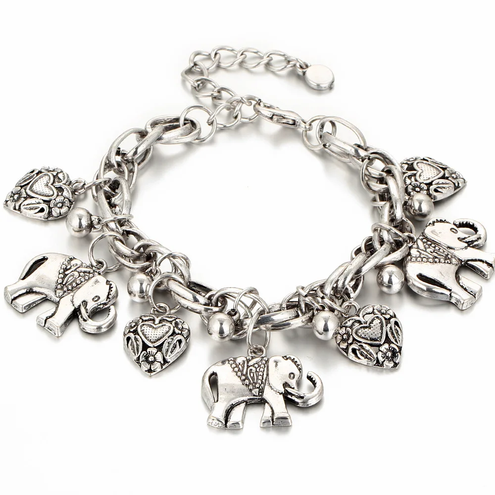 Vintage ethnische übertriebene Münze Anhänger Armbänder für Frauen Boho Silber Farbe geschnitzte geometrische indische Armbänder Jhumka Schmuck