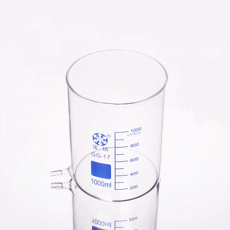 FAPEI Beaker in low form with Lower tube,Without spout,Capacity 1000mL,Beaker with tubules,Laboratory beaker