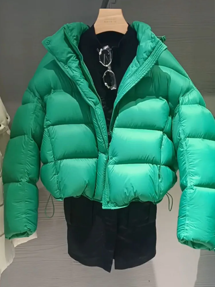 Unique ort een Women's down Jaet Korean Sle Winter Coat Thiened Polyester Fiber High-End Feel Small Size Friendly