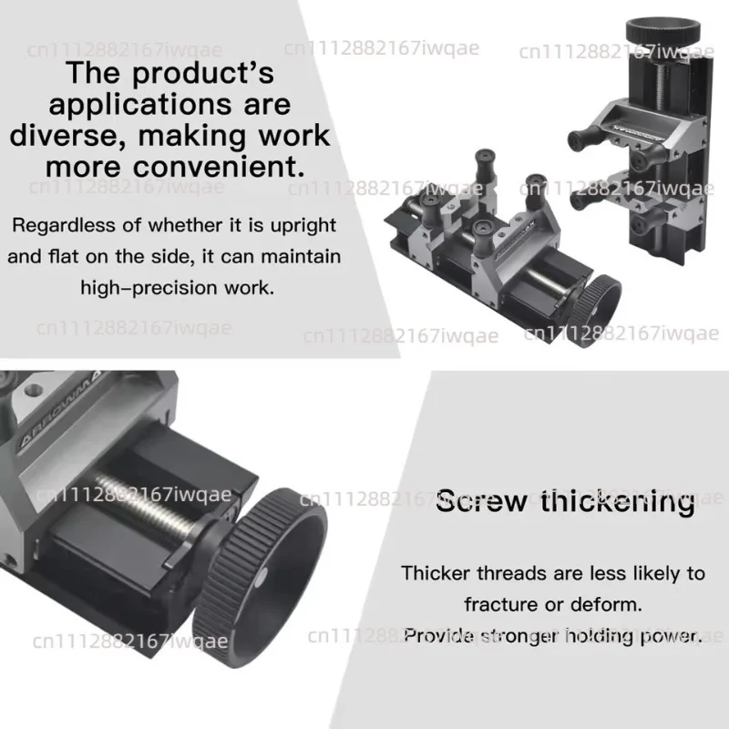 Double-Ended Mini Vise, Aerospace Grade Aluminum Alloy Precision CNC Machined Bench Vise for Fine Crafting
