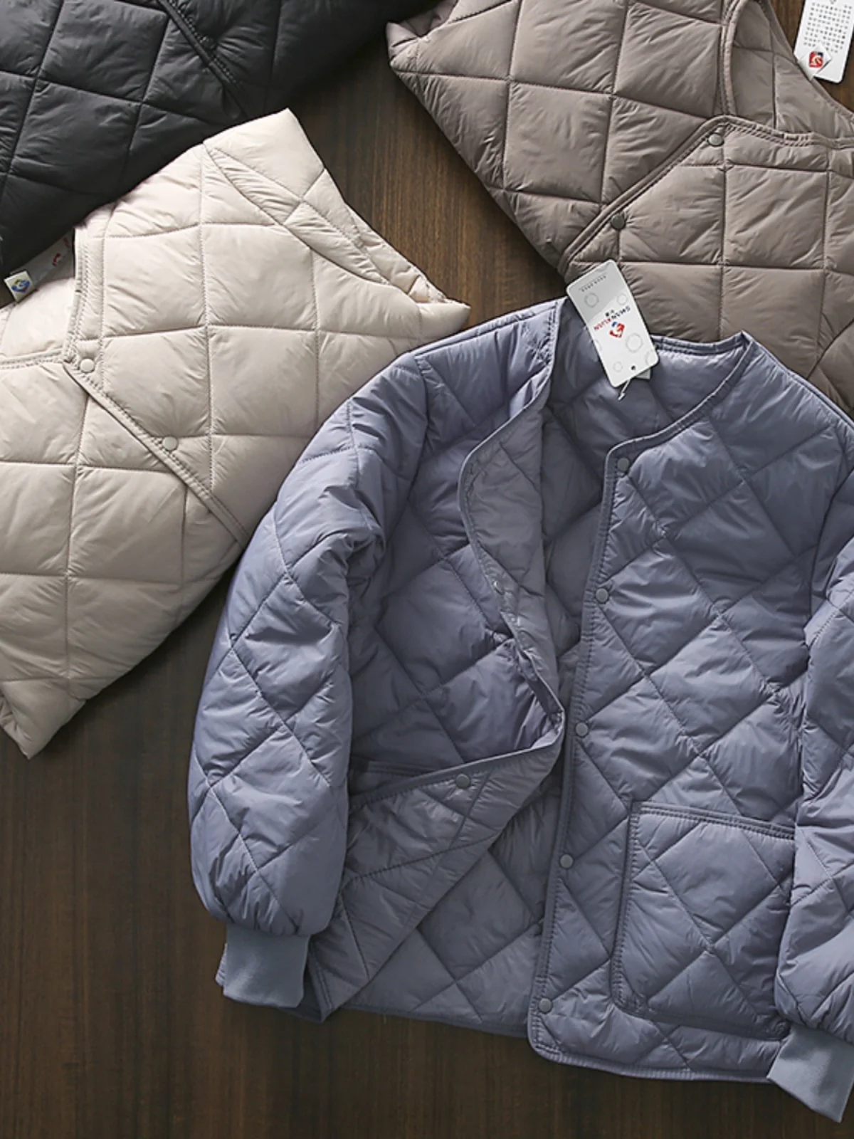 

HuaHua U Home Thiened Quilted Cotton Jaet for Men Autumn Winter Faion Urban Sle Warm Stand Fit No Collar Coat