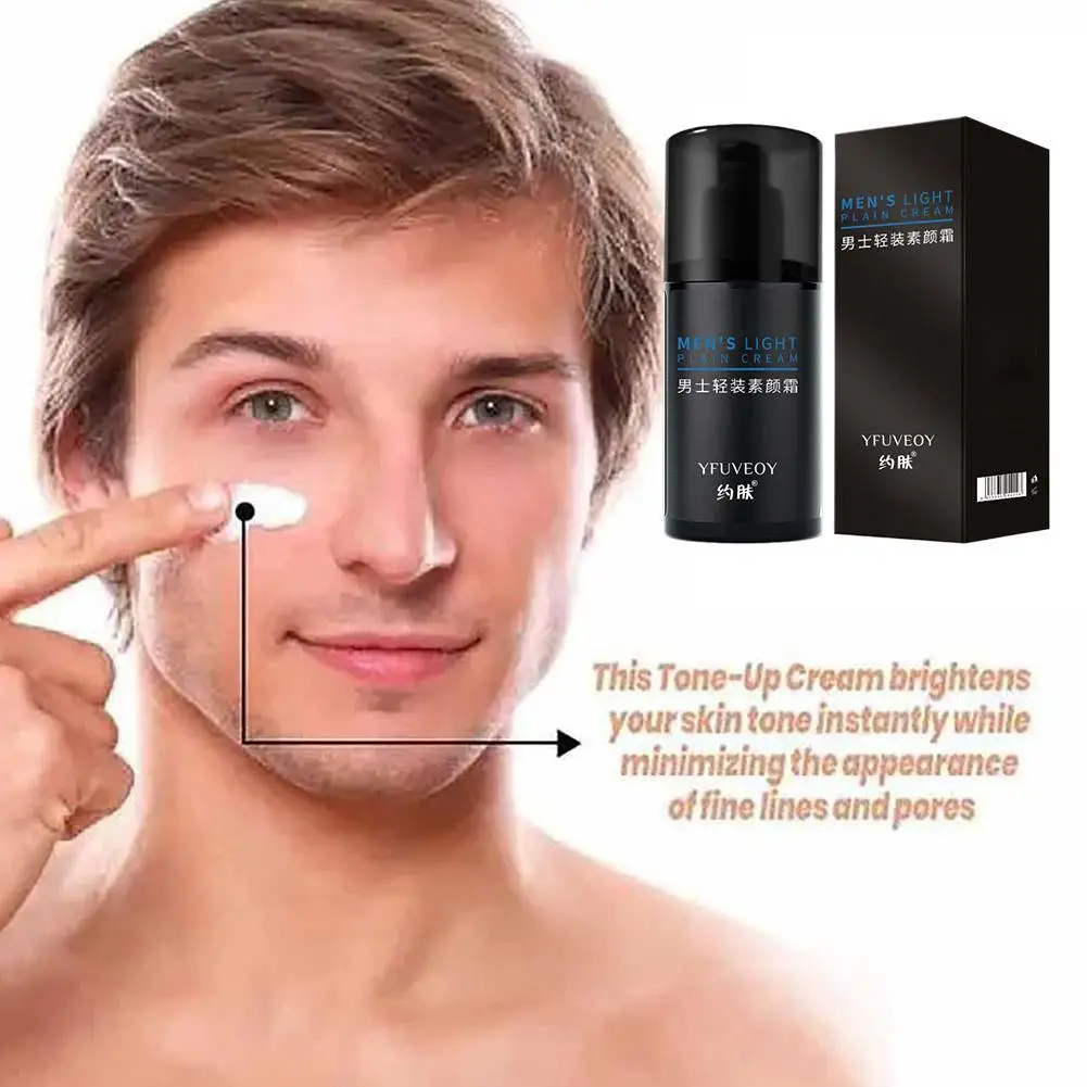 Mannen Bb Crème Gezichtscrème Natuurlijke Whitening Huidverzorging Concealer Gezichtsverzorging Base Mannen Effectieve Make-Up Foundation Huidskleur