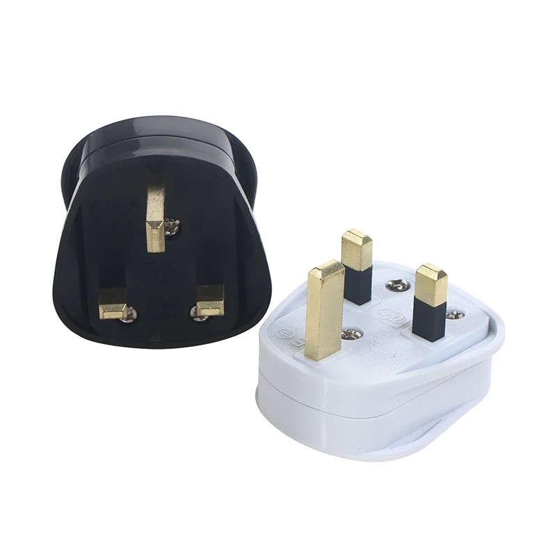 

England Removable Power Plug White Black 3 Pin UK Mains Plug 13A Appliance Assembly Power Cord Fuse Wiring Connector