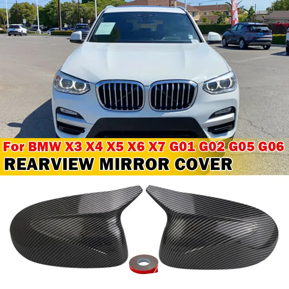 

Для BMW X3 G01 X4 G02 X5 G05 X6 G06 X7 G07 2018-2023 Автомобильная наклейка на боковое зеркало заднего вида, крышка крыла, внешняя отделка заднего вида ABS